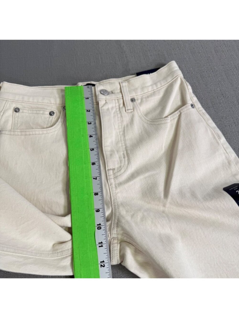 J.Crew Slim Barrel Jeans In Off-White Size 25 High-Rise Stretch Cotton Blend - Picture 5 of 13